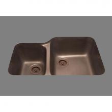 Bates and Bates Z2133P.ZP - Zola, Plain, 60/40 Double Basin Kitchen Sink, Undermount & Drop In