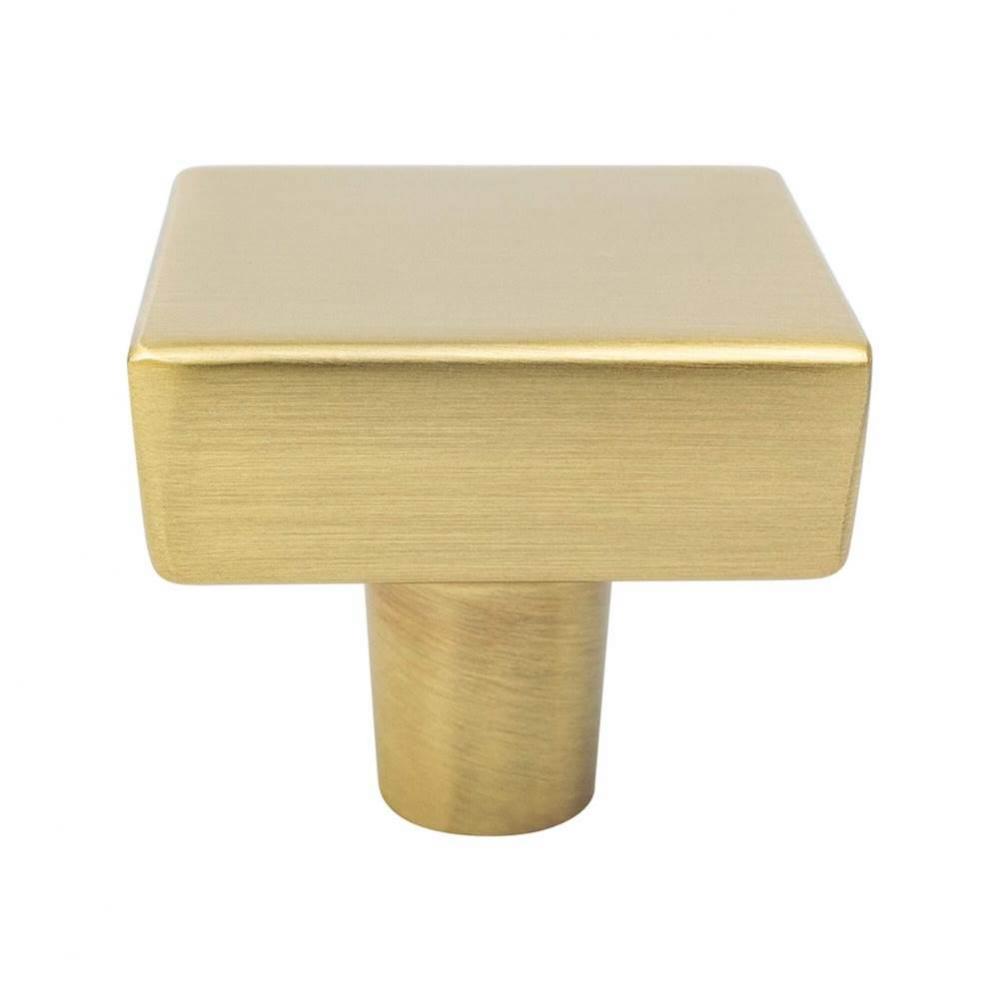 Brookridge Modern Brushed Gold Square Knob