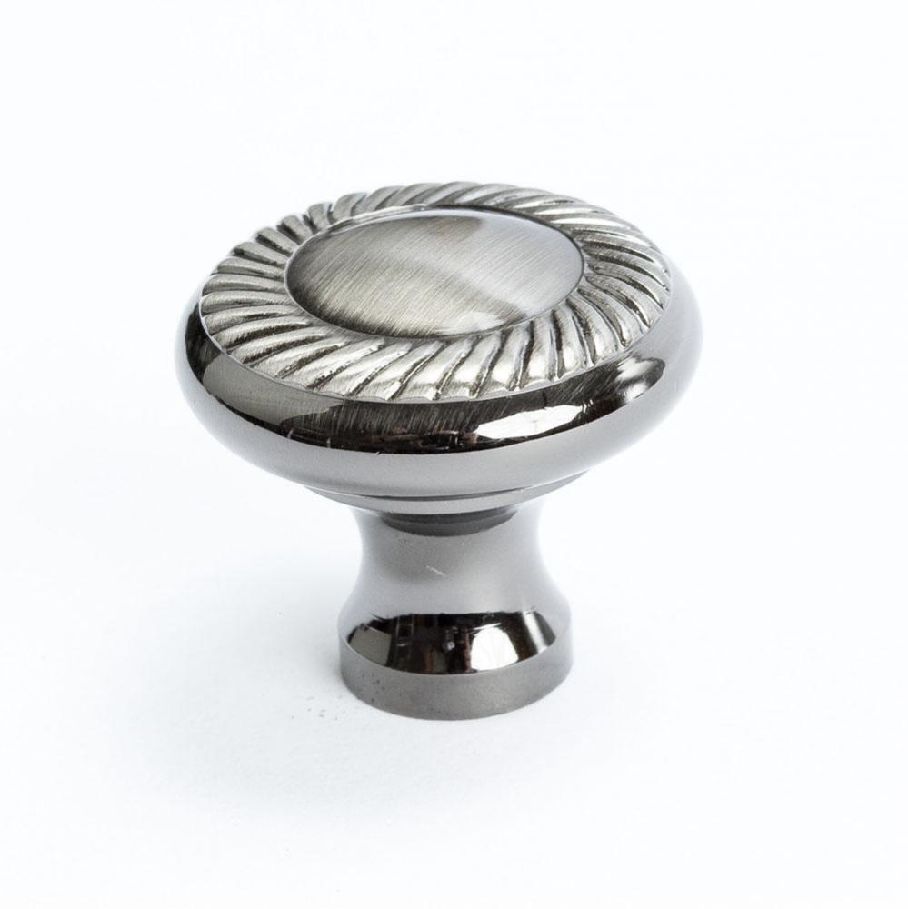 Newport Brushed Black Nickel Rope Knob