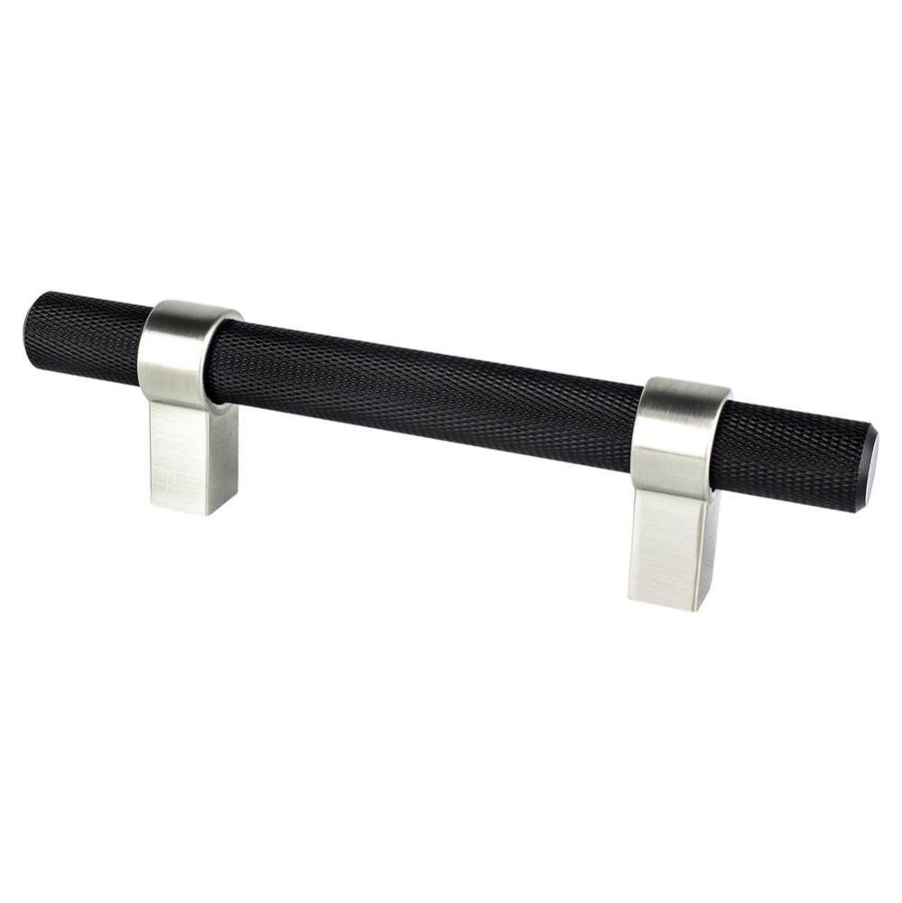 Radial Reign 96mm CC Matte Black Bar and Brushed Nickel Posts Pull