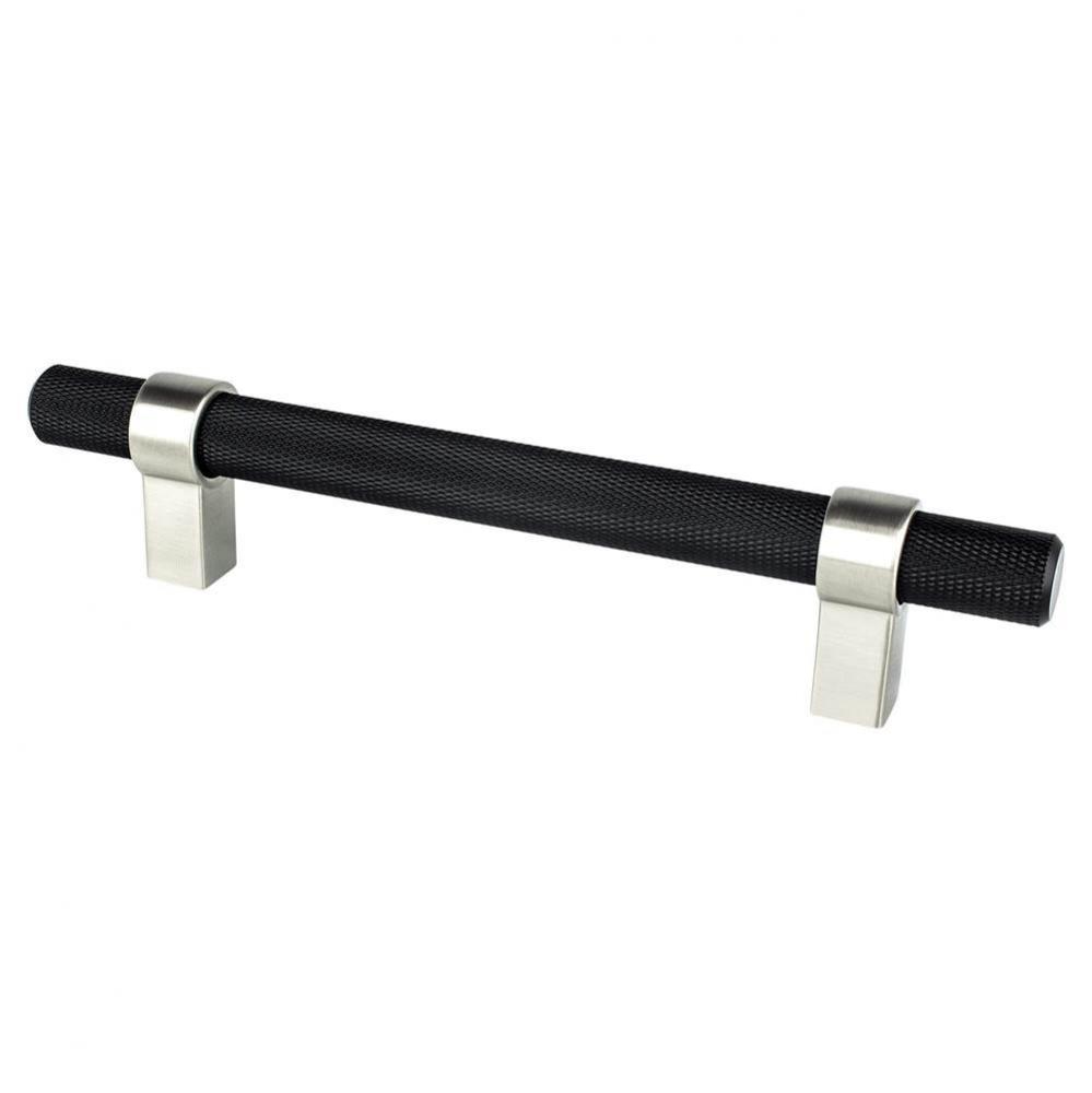 Radial Reign 128mm CC Matte Black Bar and Brushed Nickel Posts Pull