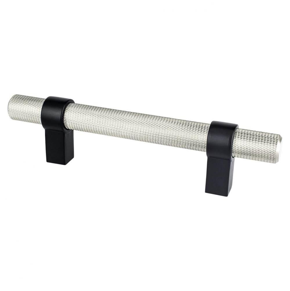 Radial Reign 96mm CC Brushed Nickel Bar and Matte Black Posts Pull