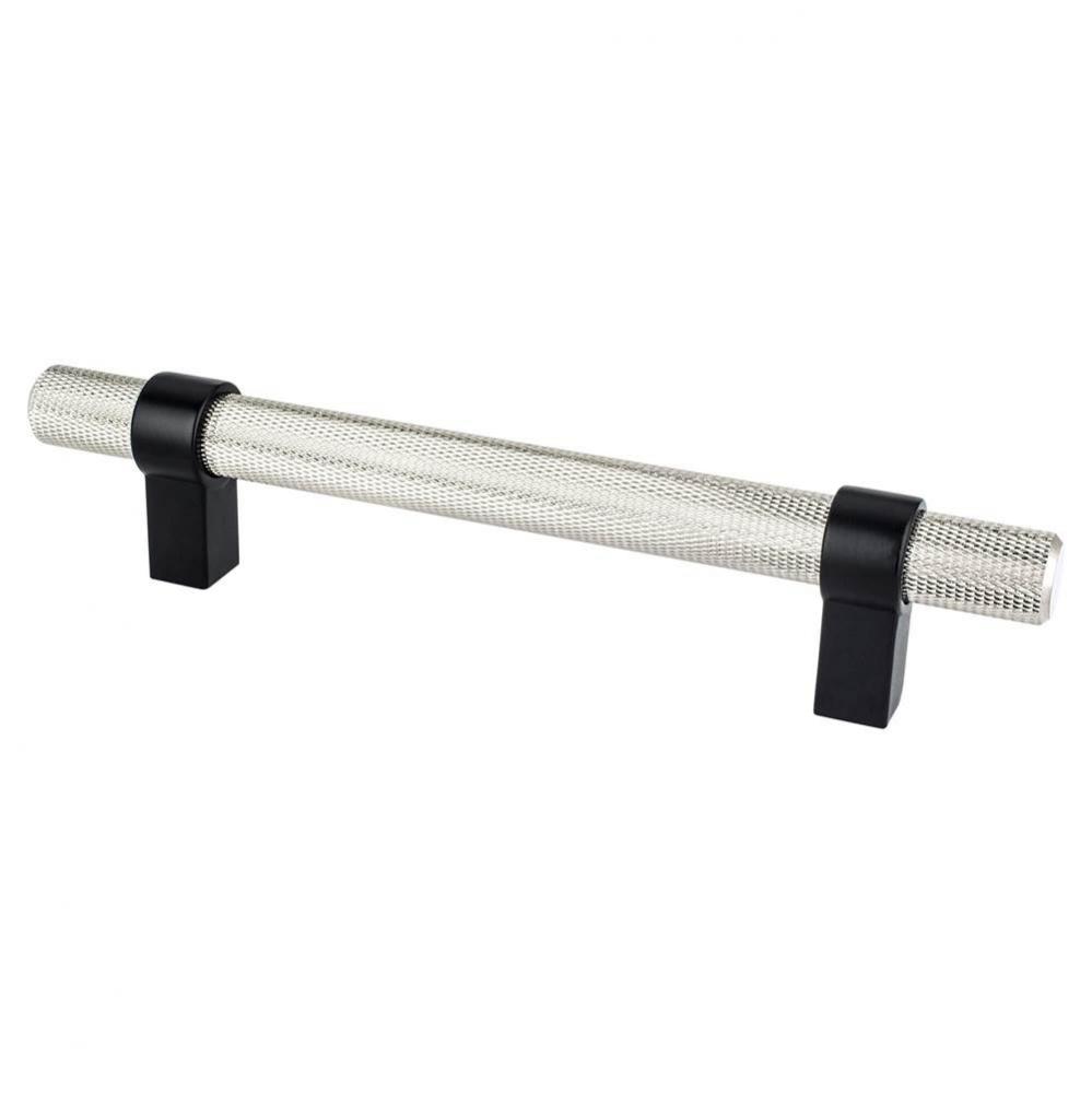 Radial Reign 128mm CC Brushed Nickel Bar and Matte Black Posts Pull