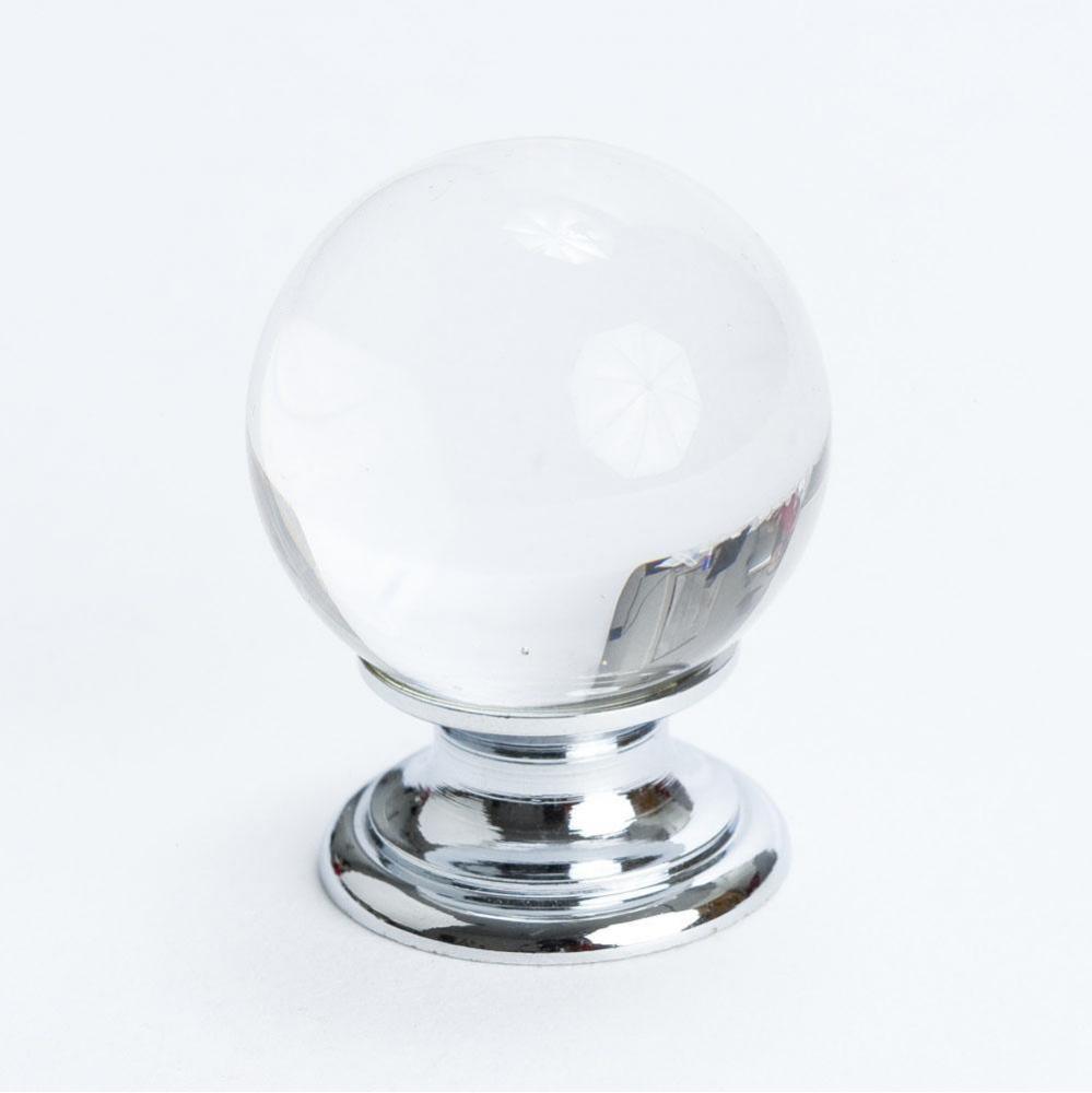 Europa Crystal Ball Polished Chrome Knob