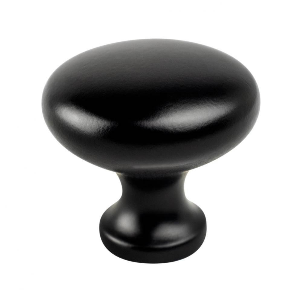 Traditional Advantage Four Matte Black Mushroom Knob