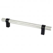 Berenson 5069-4BPN55-P - Radial Reign 160mm CC Brushed Nickel Bar and Matte Black Posts Pull