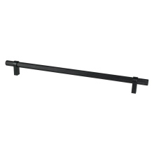 Berenson 5137-4055-P - Radial Reign 18 inch CC Matte Black Appliance Pull