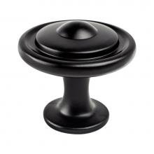 Berenson 9170-1055-P - Traditional Advantage Three Matte Black Button Knob