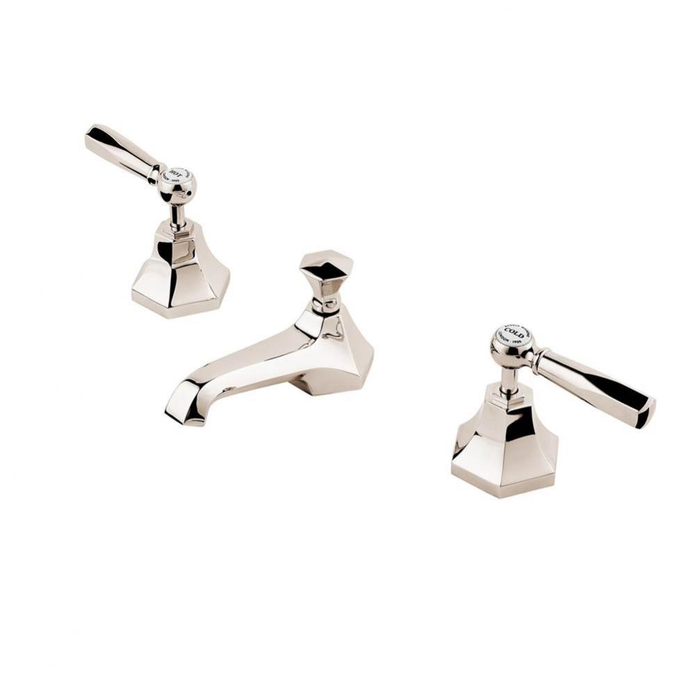 Mastercraft Widespread Faucet 4 1/2'' Spout With Pop Up Waste With White Porcelain Butto