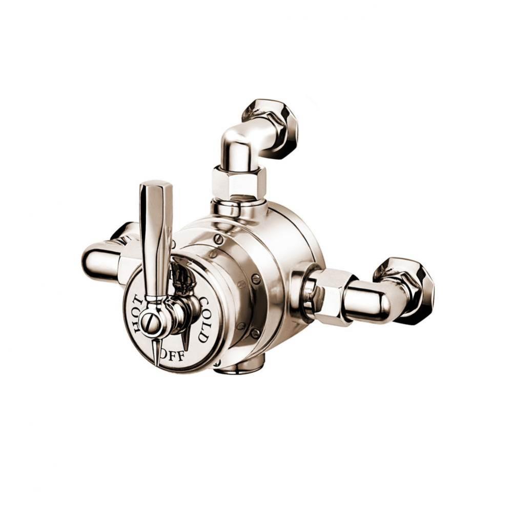Mastercraft Exposed Thermostatic Valve With Return Elbow (Compression Unions)
