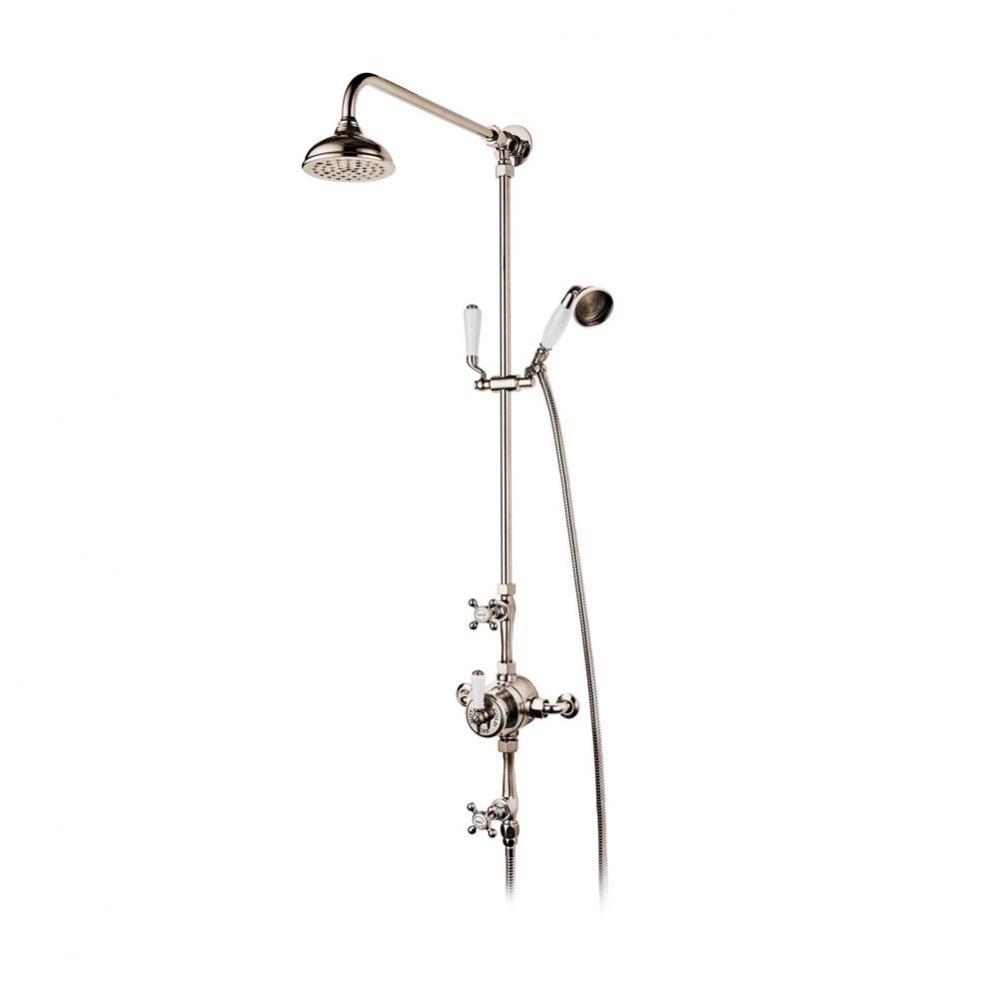 1890''S   Dual Thermostatic Shower/Handspray On Slider W/5'' Shower Head  With