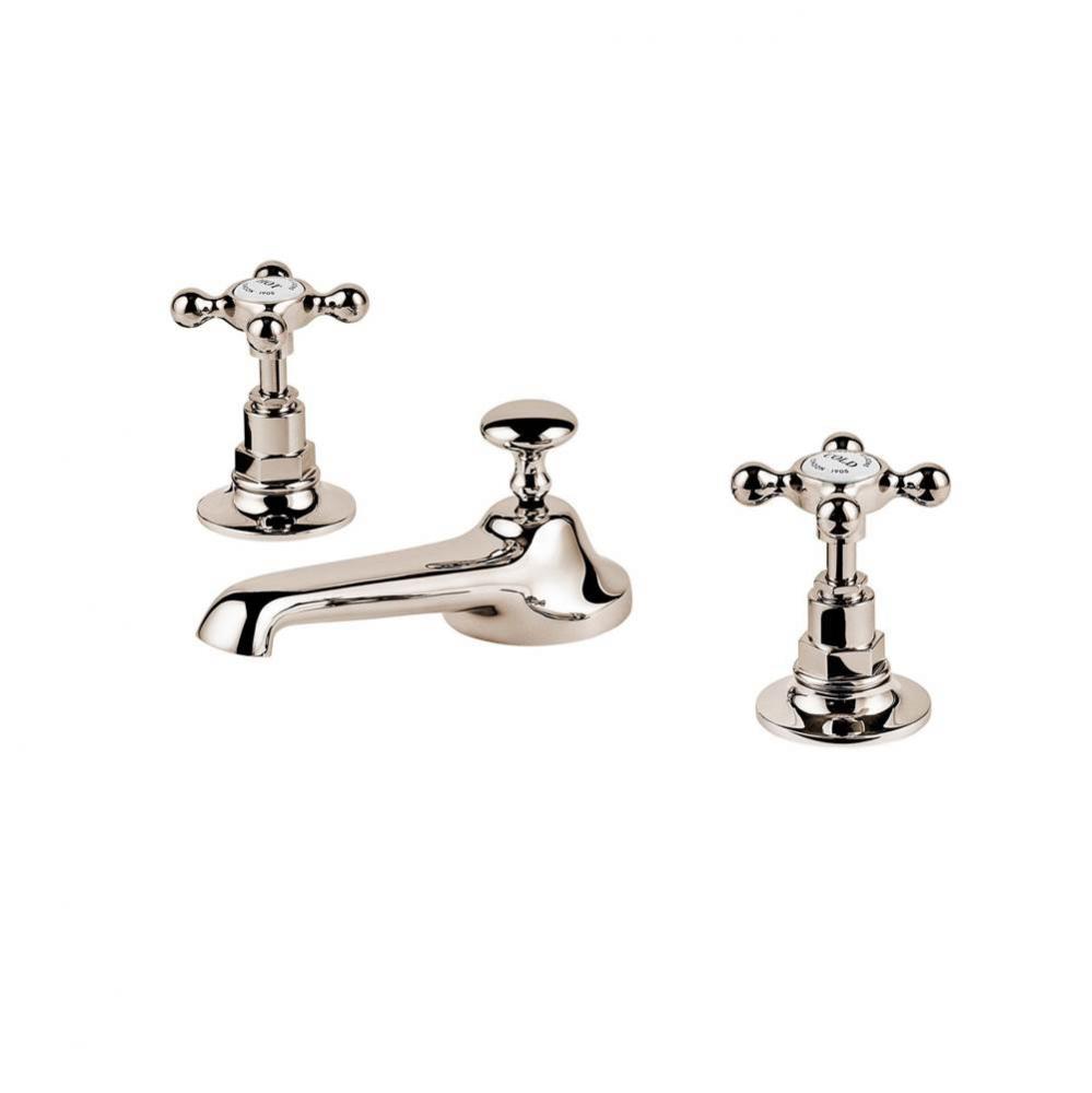 1890''S  Widespread Faucet 5 1/2'' Spout With Pop Up Drain (Ceramic Disc) With