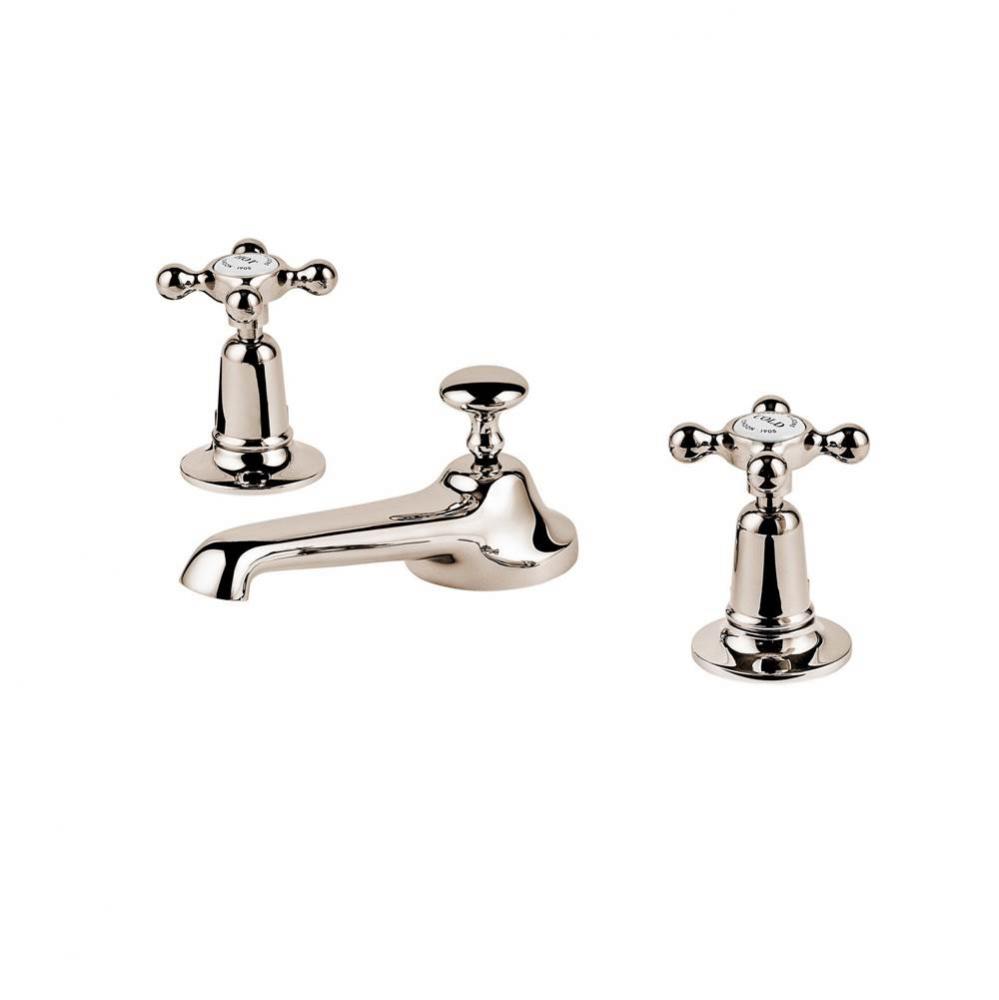 Regent 1900''S Widespread Faucet 5 1/2'' Spout With Pop Up Drain (Ceramic Disc