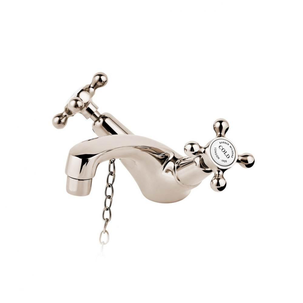 Regent 1900''S Single Hole Faucet With Plug And Chain Attached (Ceramic Disc) With White
