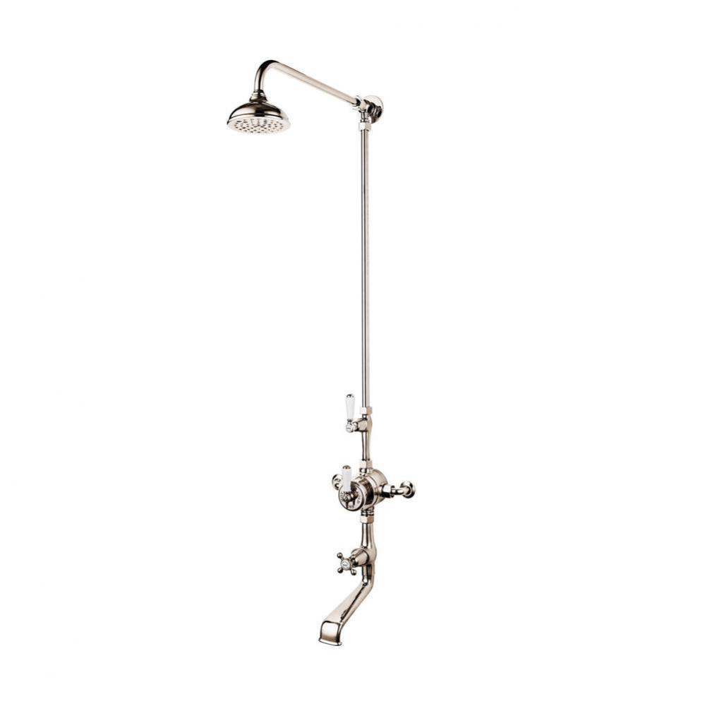 Regent 1900''S Exposed Thermostatic Shower With Tub Spout And 5'' Rain Head Wh