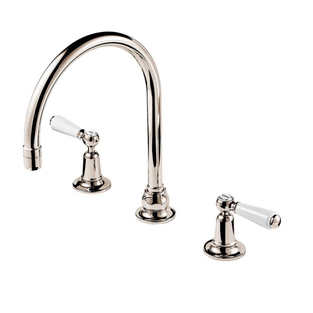 Regent 1900''S  Widespread Faucet 8'' Swan Neck Swivel Spout (No Waste Supplie