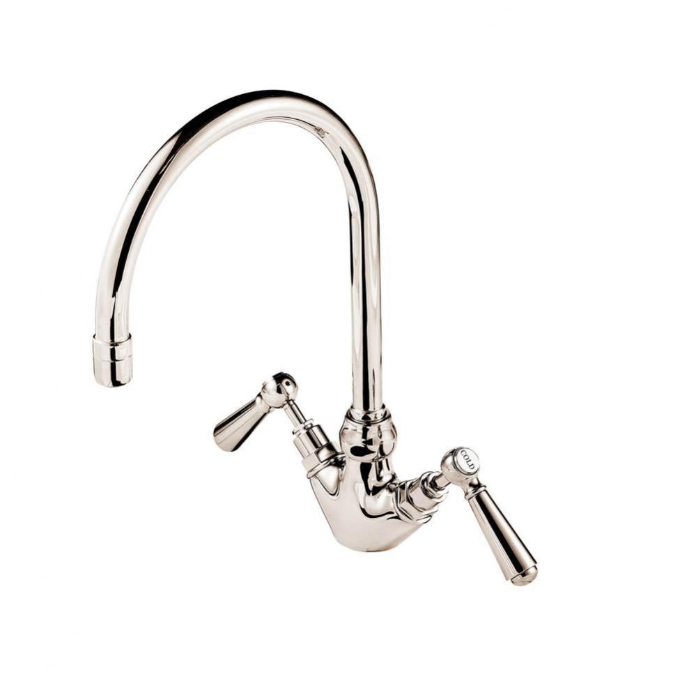 1890''S Bonnet Single Hole Faucet 8'' Swan Neck Swivel Spout (Ceramic Disc) Wi