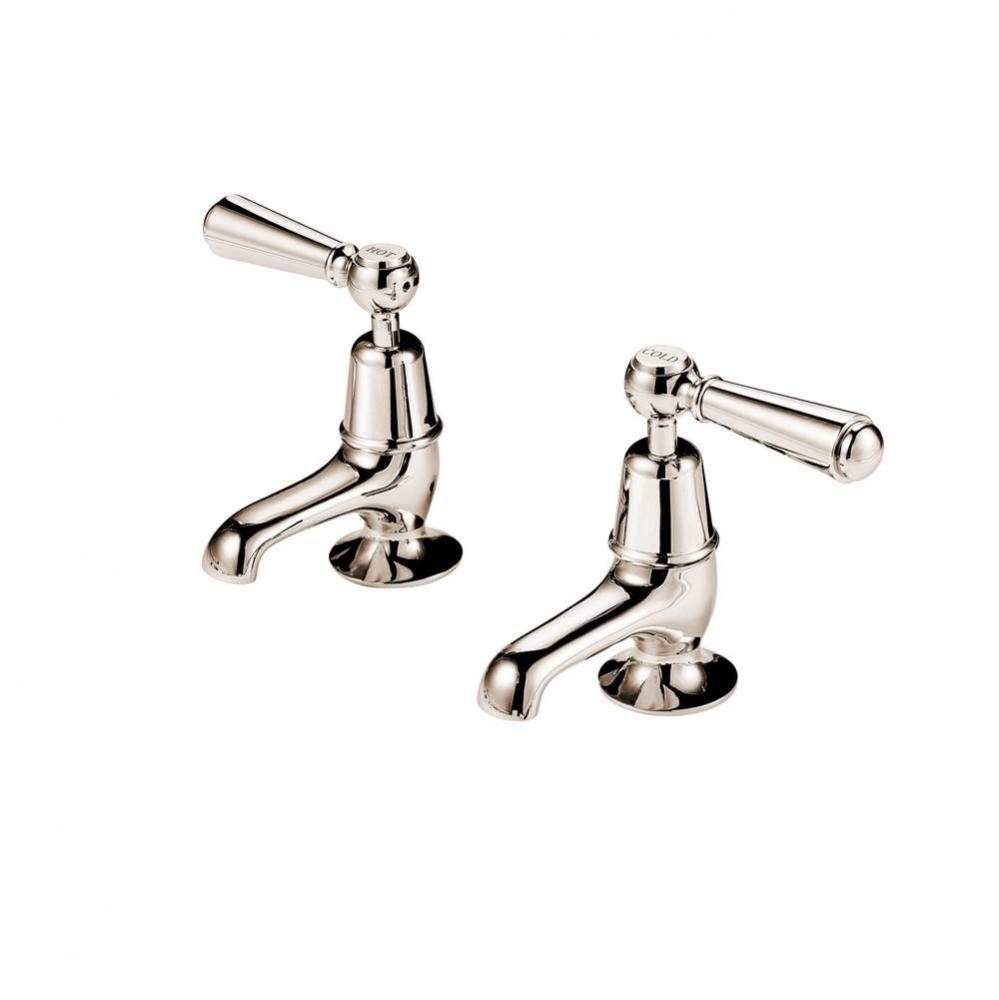 Regent 1900''S  Pair Basin Taps 3'' Spouts (Ceramic Disc) With Metal Lever And