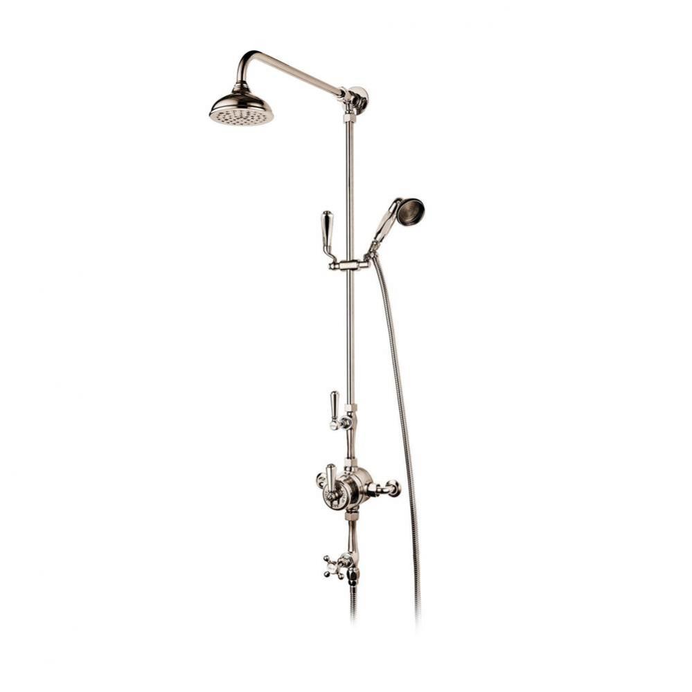 1890''S Exposed Dual Thermostatic Shower With Handspray On Slider W/5'' Rain H