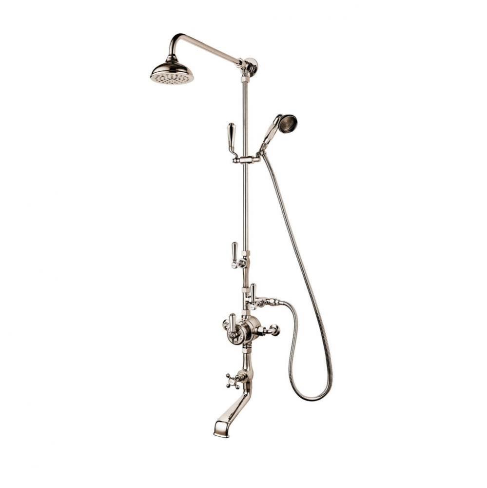 1890''S Exposed Thermostatic Shower/Tub And Handspray On Slider With 5'' Rain