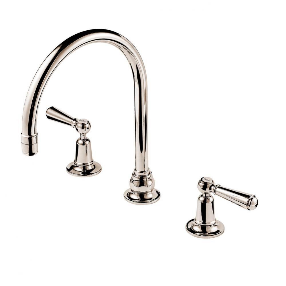 Regent 1900''S Widespread Faucet 8'' Swan Neck Swivel Spout (No Waste Supplied