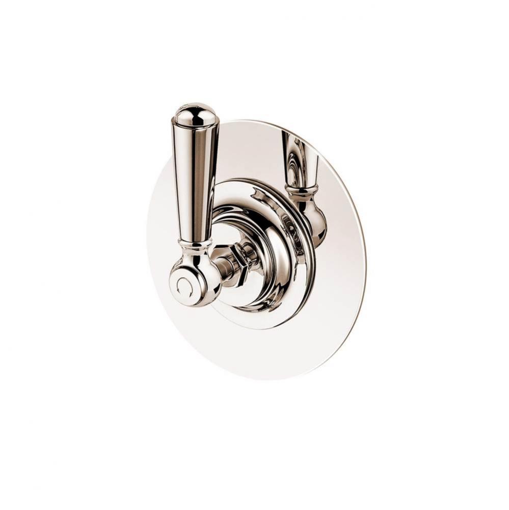 Concealed 2 Way Diverter On Plate With Metal Lever And Button