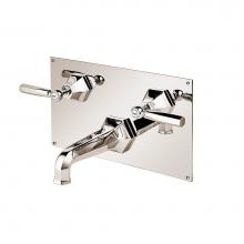 Barber Wilsons and Company MCL3460 PN - Mastercraft  Lever Complete Concealed 3/4'' Tub Set On Back Plate With White Porcealin B