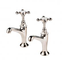 Barber Wilsons and Company R106-18-PN - 1890''S Pair Pillar Taps (Ceramic Disc) With White Porcelain Button