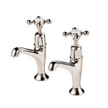 Barber Wilsons and Company R106-19-PN - Regent  1900 Pair Pillar Taps With White Porcelain Buttons