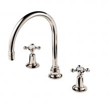 Barber Wilsons and Company R6453-1900-6 PN - Regent 1900''S  Widespread Faucet 8'' Swan Neck Swivel Spout (No Waste Supplie