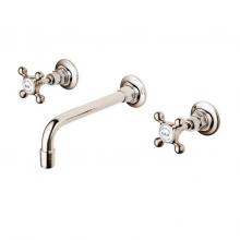 Barber Wilsons and Company R6454-1800-2ND  PN - Trim Only For R6454-18 Wall Lav Set Cross Handles White Buttons