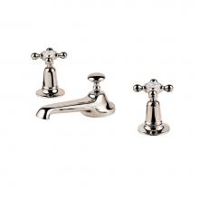 Barber Wilsons and Company R6455-1900 PN - Regent 1900''S Widespread Faucet 5 1/2'' Spout With Pop Up Drain (Ceramic Disc