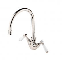 Barber Wilsons and Company RCL1070-1890 SN - 1890''S Bonnet Single Hole Faucet 8'' Swan Neck Swivel Spout (Ceramic Disc) Wi