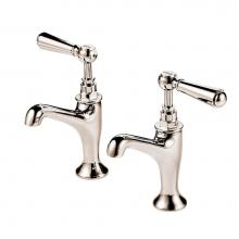 Barber Wilsons and Company RML106-1890 PN - 1890''S Bonnet Pair Pillar Taps (Ceramic Disc) With Metal Lever And Buttons