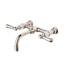 Barber Wilsons and Company RML2020-1900 PN - Regent 1900''S  Wall Mount Horizontal Bridge Faucet No Waste (Ceramic Disc) With Metal L