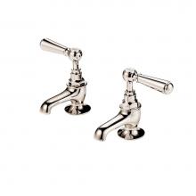 Barber Wilsons and Company RML2123-1890 PN - 1890''S Bonnet Pair Basin Taps 3'' Spouts (Ceramic Disc) With Metal Lever And