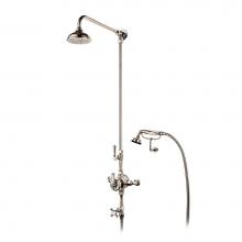 Barber Wilsons and Company RML5702-1890-CU PC - 1890''S Exposed Dual Thermostatic Shower With Handspray On Cradle With 5'' Rai