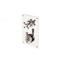 Barber Wilsons and Company RML53C2D-PN - Concealed Thermostatic Valve With 2 Way Diverter On Plate With Metal Lever And Button