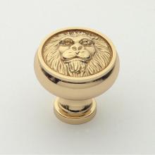 Classic Brass 1451PB - Lion Knob - 1-1/4''