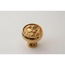 Classic Brass 1451TN - Lion Knob - 1-1/4''