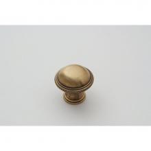 Classic Brass 1844AB - Knob (Crosshatch) - 1-1/4''