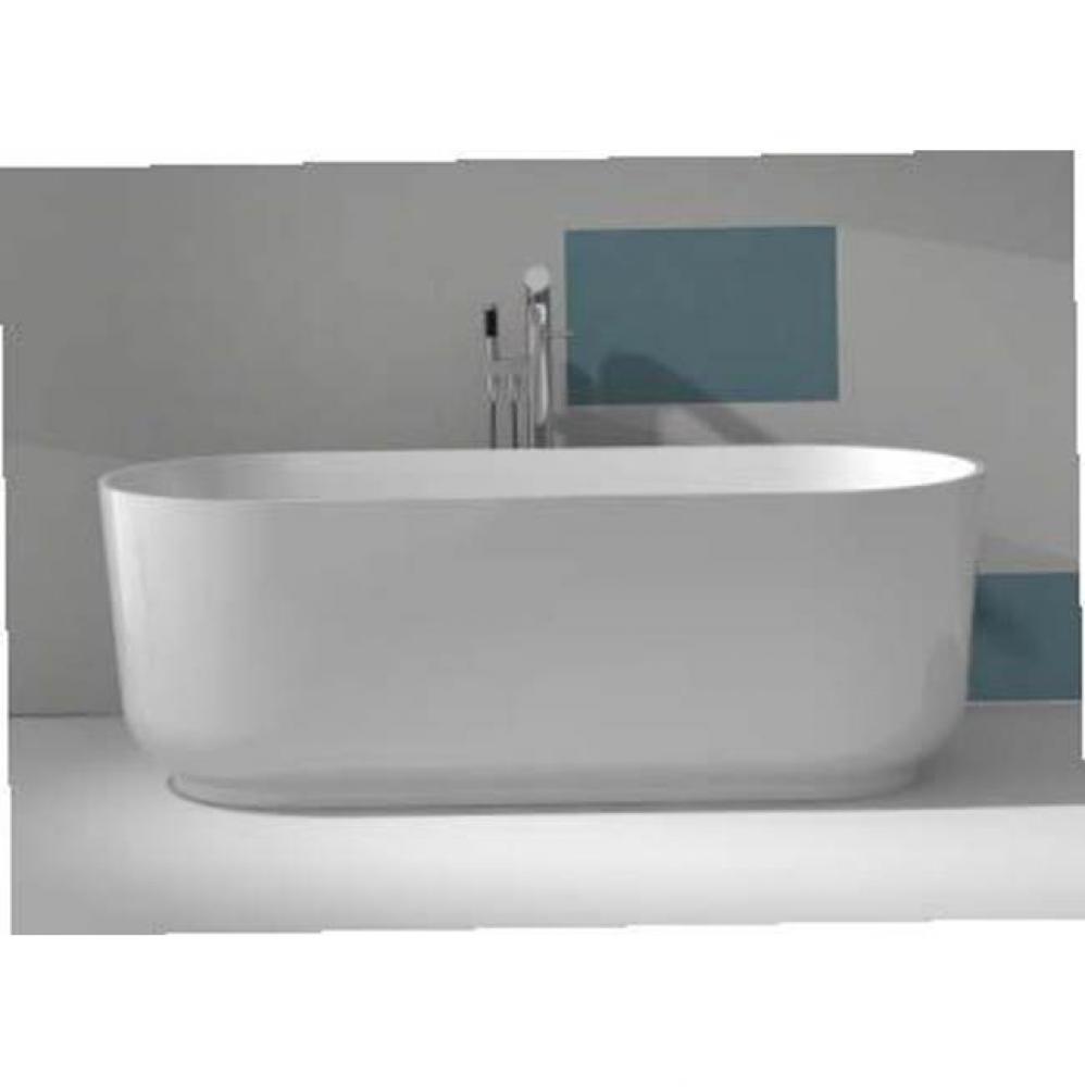 Verona Solid Surface Bathtub, Gloss White