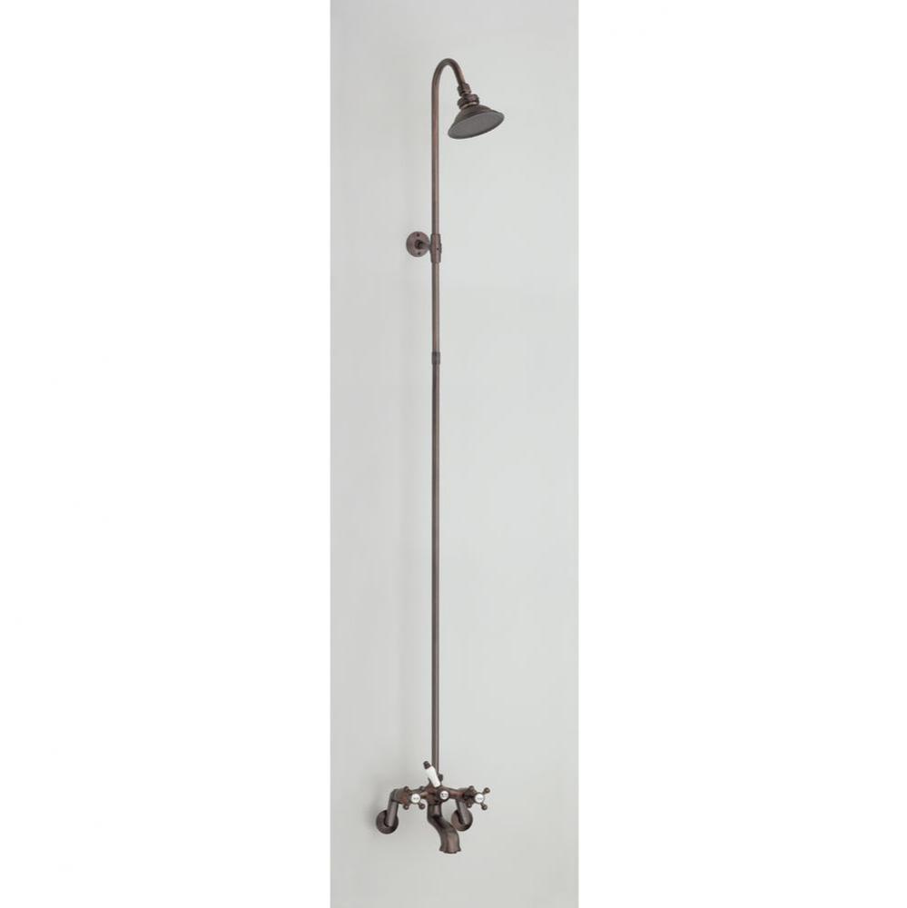 5100 SERIES Tub Filler with Overhead Shower - Cross Handles