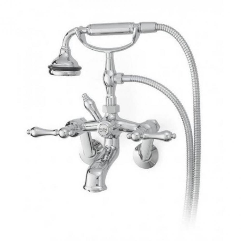 5100 SERIES Offset Deck-Mount Tub Filler - Lever Handles - Metal Accents