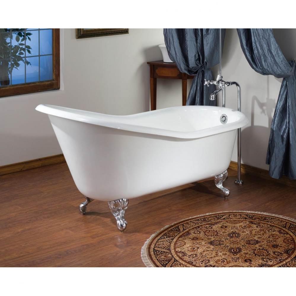 5100 SERIES Free-Standing Tub Filler with Stop Valves - Lever Handles - Porcelain Accents