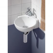 Cheviot Products 1349-WH-1 - CORNER Wall-Mount/Vessel Sink