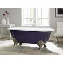 Cheviot Products 2160-WC-0-PB - CARLTON Cast Iron Bathtub with Flat Area for Faucet Holes