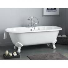 Cheviot Products 2169-WW-AB - REGAL Cast Iron Bathtub with Continuous Rolled Rim and Shaughnessy Feet