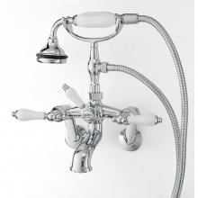 Cheviot Products 5100-CH-LEV - 5100 SERIES Wall-Mount Tub Filler - Lever Handles - Porcelain Accents