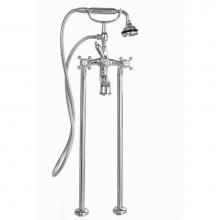 Cheviot Products 5117/3965-CH - 5100 SERIES Free-Standing Tub Filler - Cross Handles - Metal Accents